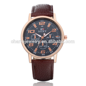 Hot Sale Montre en cuir de quartz simple de luxe SOXY046